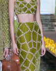 Crop Top
 Skirt Set