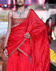 Surkh Laal Gharara Saree Set