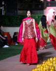 Surkh Laal Kurta Gharara Set