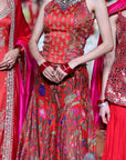 Surkh Laal Corset with Skirt