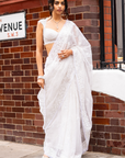 Ivory Sequin Saree