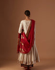 Toosh Silk Chanderi Anarkali With Toosh Emb Pants And Geo Tussar Dupatta