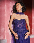 Astryx Corset and Skirt Set with Dupatta