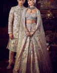The Wanderlust Peach Sky Masai Lehenga