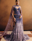 Aurora Violette Corset & Skirt Set With Dupatta