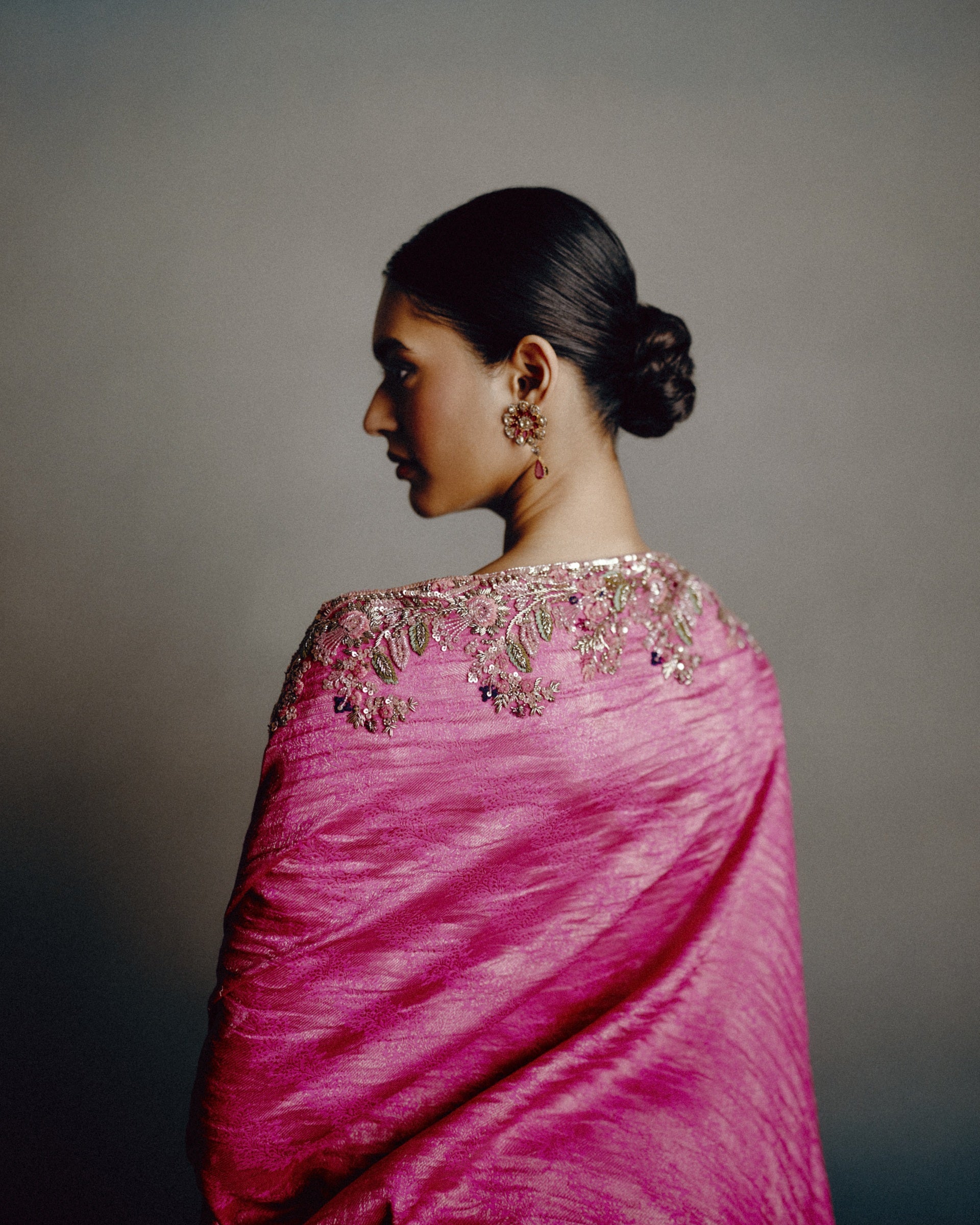 Fuchsia Realm Banarsi Saree