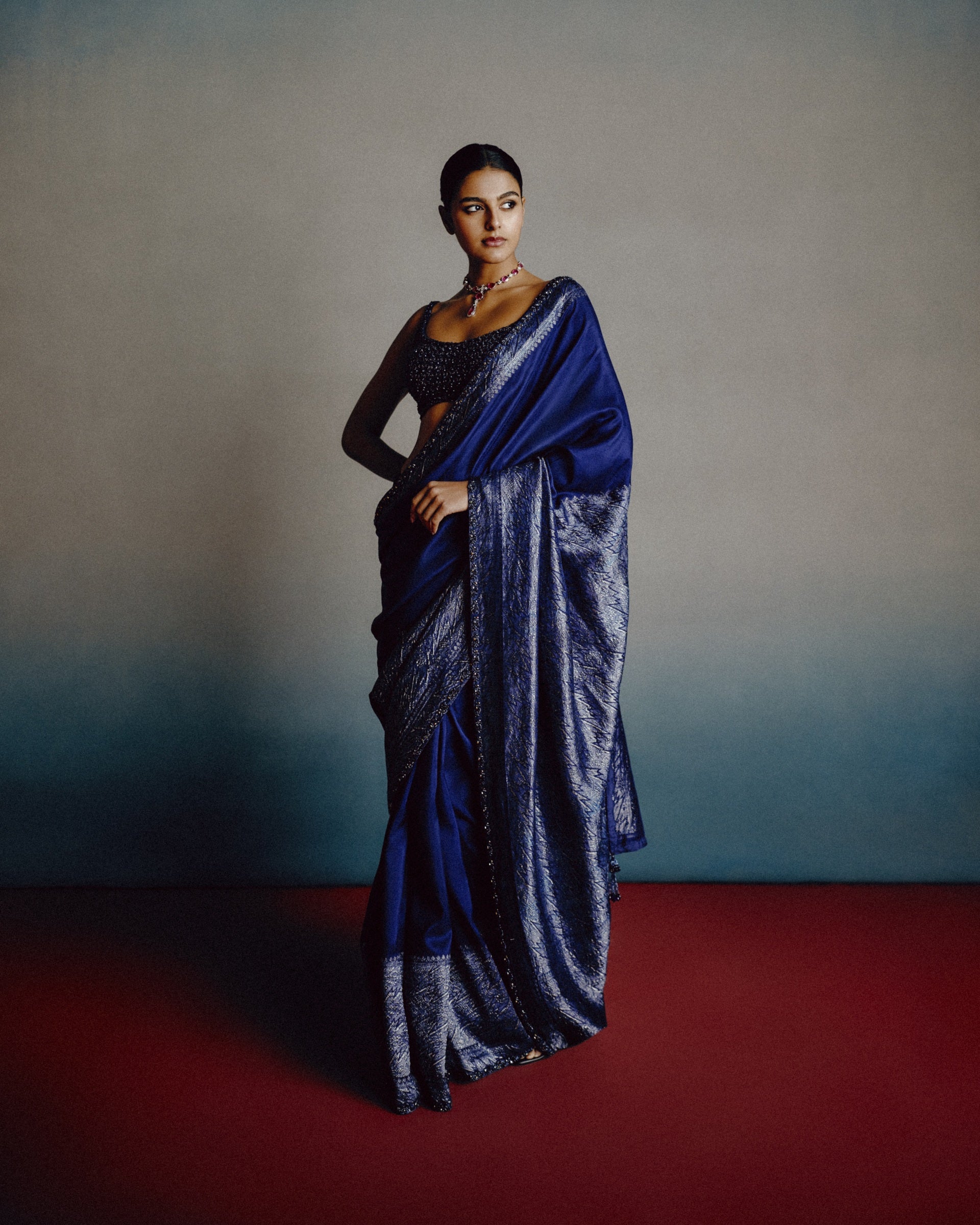 Noir Sapphire Saree