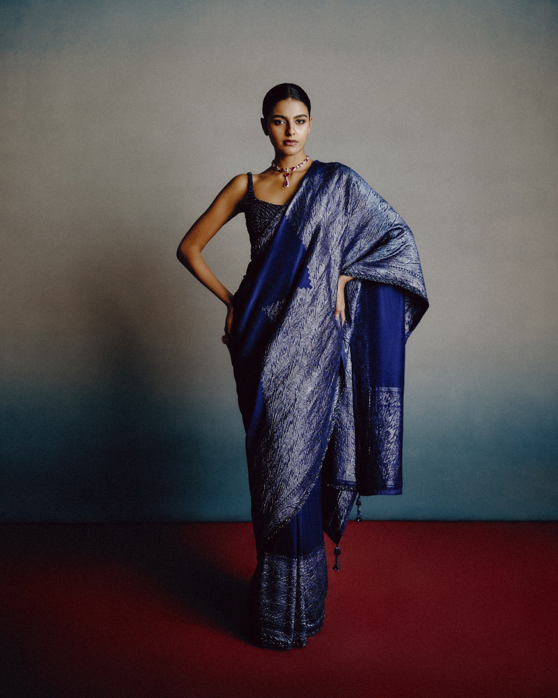 Noir Sapphire Saree