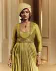 Dry Heena Green Anarkali Set