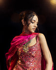 Surkh Laal Kurta Gharara Set