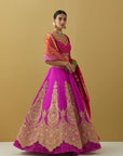 Pink Scalloped Edge Lehenga Set