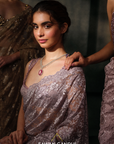 Lilac Chantley Lace Saree