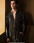 Olive Green Velvet Kurta