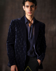 Navy Blue Damru Work Jacket