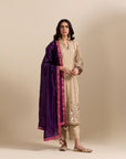 Banarasi Tissue Kurta Set - Gold