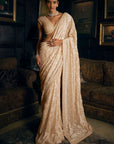 Nude Thread Work Saree 1