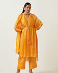 Yellow String Tunic With Pants