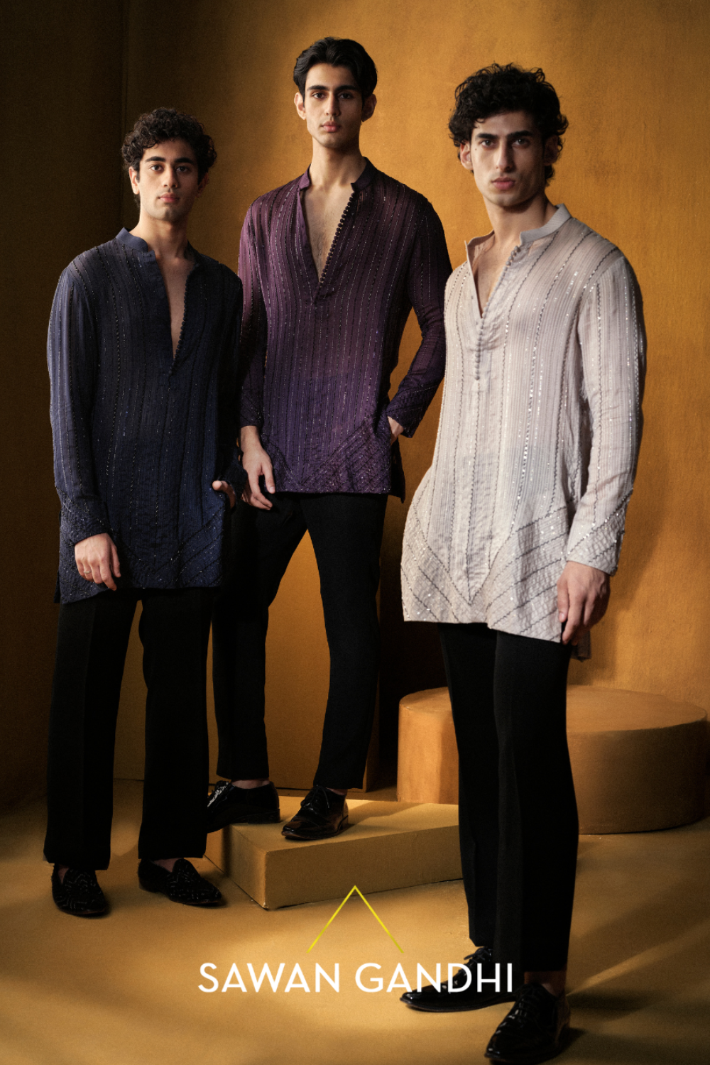 Blue Cutdana Kurta
