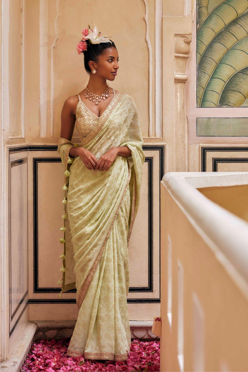 Printed Saree Set