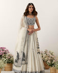 Ivory Mirror & Resham Lehenga Set
