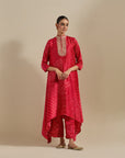 Kaftan Kurta Set - Red