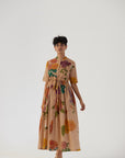 Vintage Garden Gathered Dress