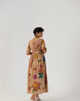 Vintage Garden Gathered Dress