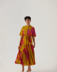 Pink Poppies Teird Dress