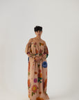 Vintage Garden Off-Shoulder Long Dress