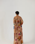 Vintage Garden Off-Shoulder Long Dress