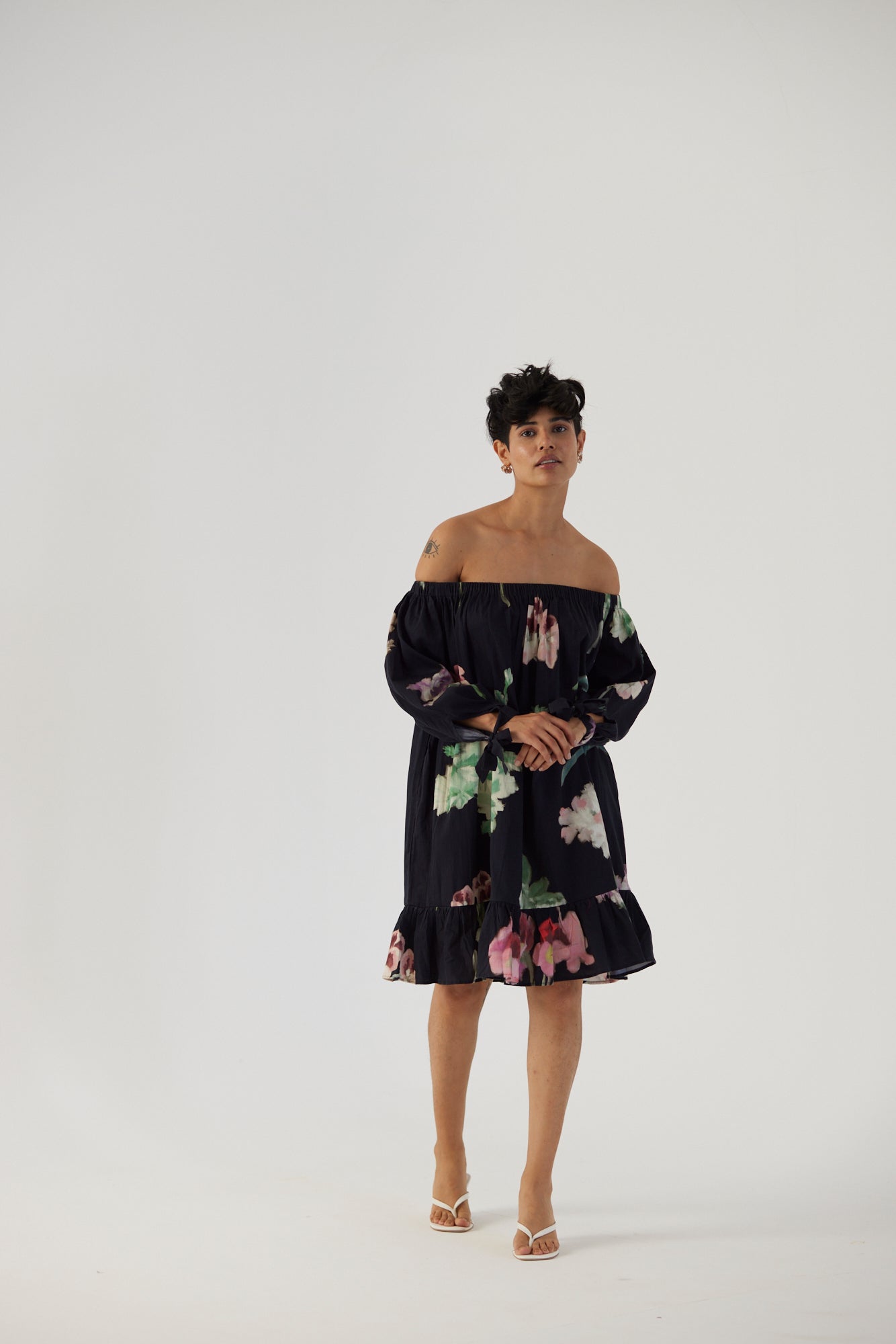 neutral chiffon bridesmaid dresses Six Stories Women's Knot Front Dress New_Arrival Check out Melissa Odabash Hand Wash Do Not Type:Dress Only