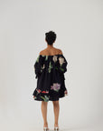 Juliet Black Off Shoulder Short Dress