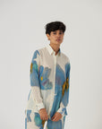 Blue Poppies Crepe Coord Set