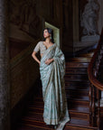 Ivory Sage Zardosi Saree