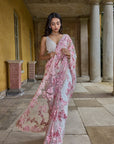 Pastel Pink Thread Work Saree