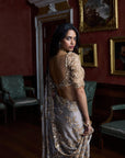 Gun Metal Sequin Saree