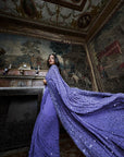 Mauve Sequin Saree