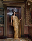 Antique Gold Crsytal Saree