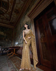 Antique Gold Crsytal Saree
