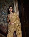 Antique Gold Crsytal Saree