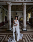 Ivory Three-Dimensional Saree