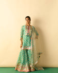 Aarzoo Sharara Set - Aqua