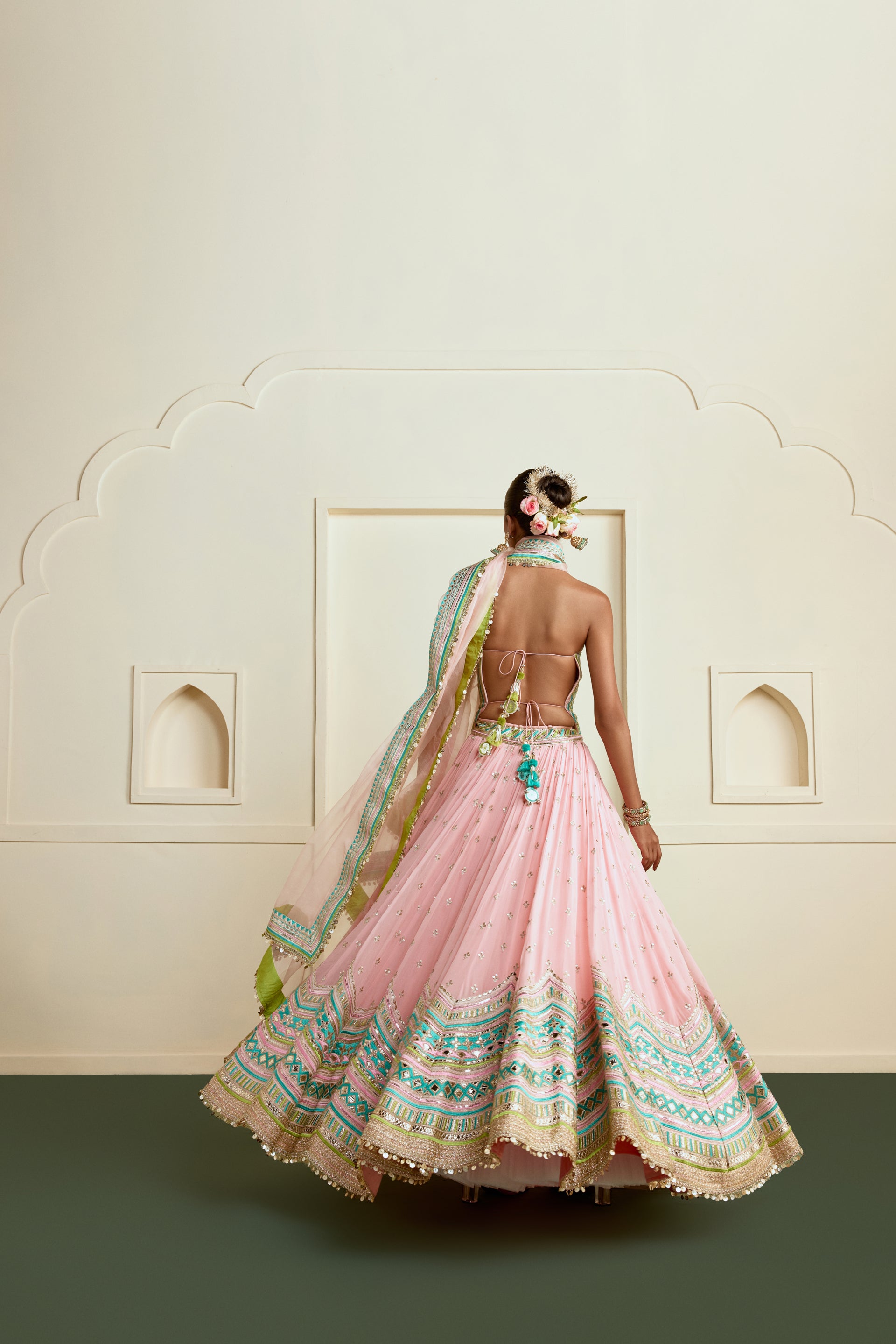 Nabeeha Lehenga Set - Soft Pink