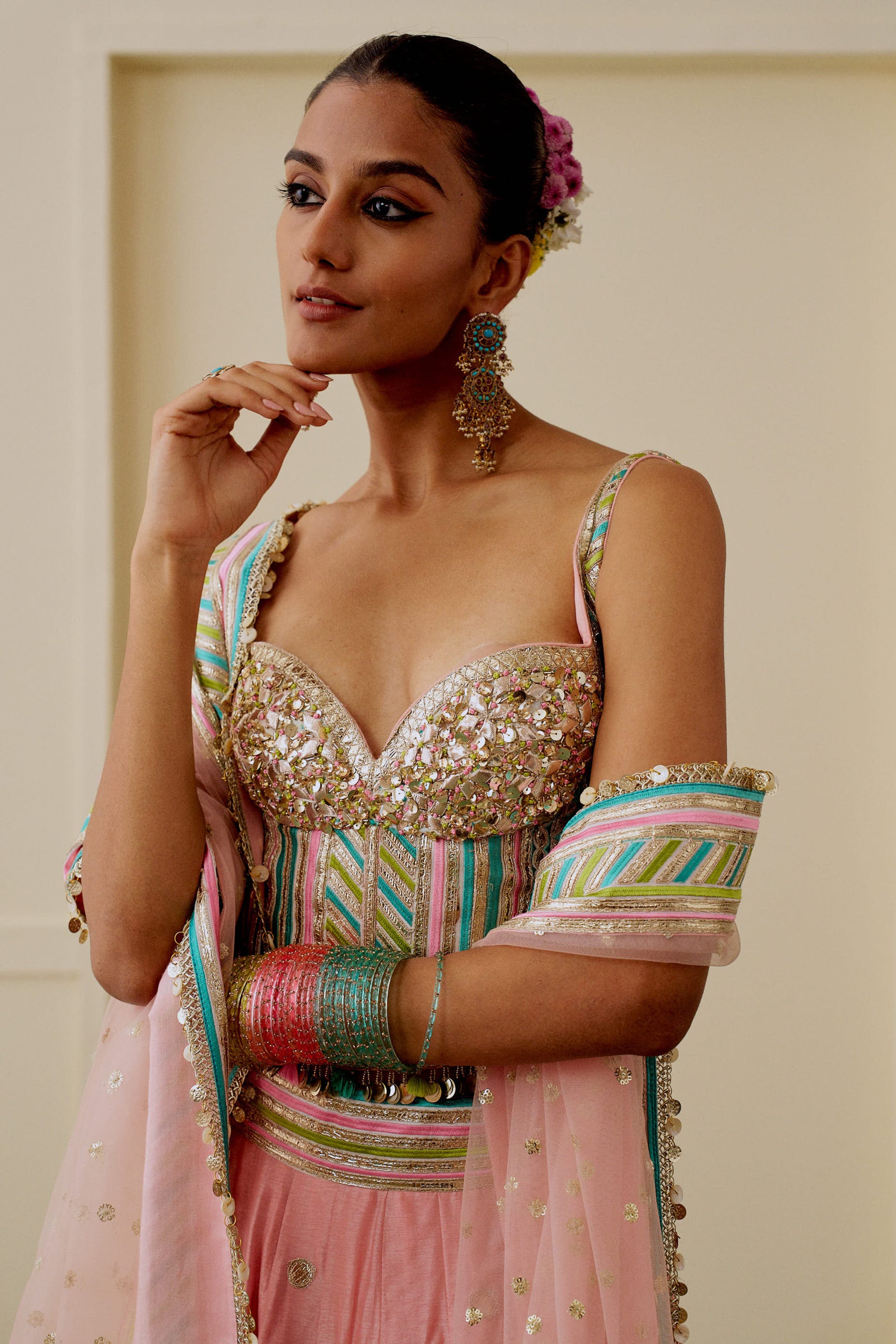 Asmira Lehenga Set - Soft Pink