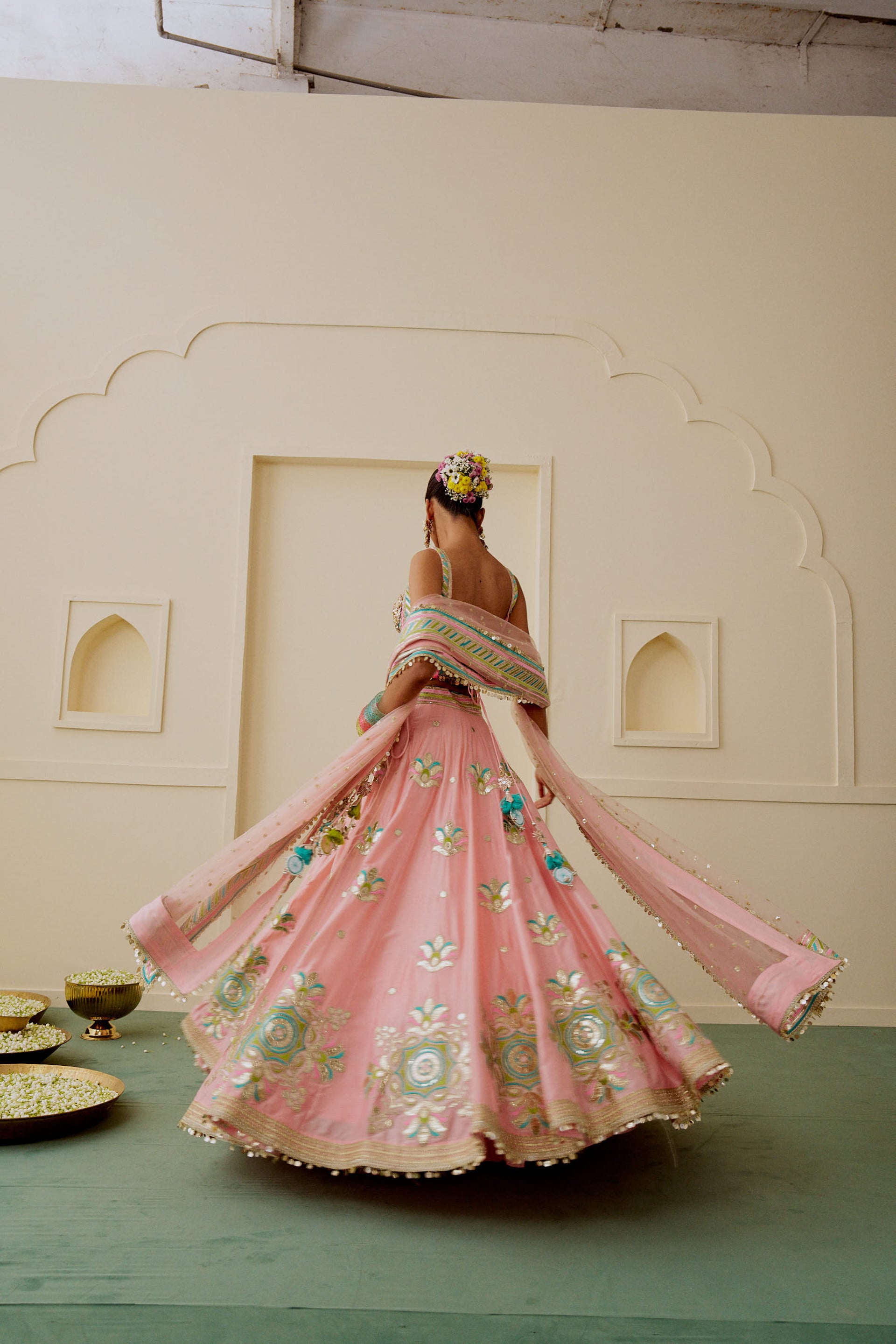 Asmira Lehenga Set - Soft Pink