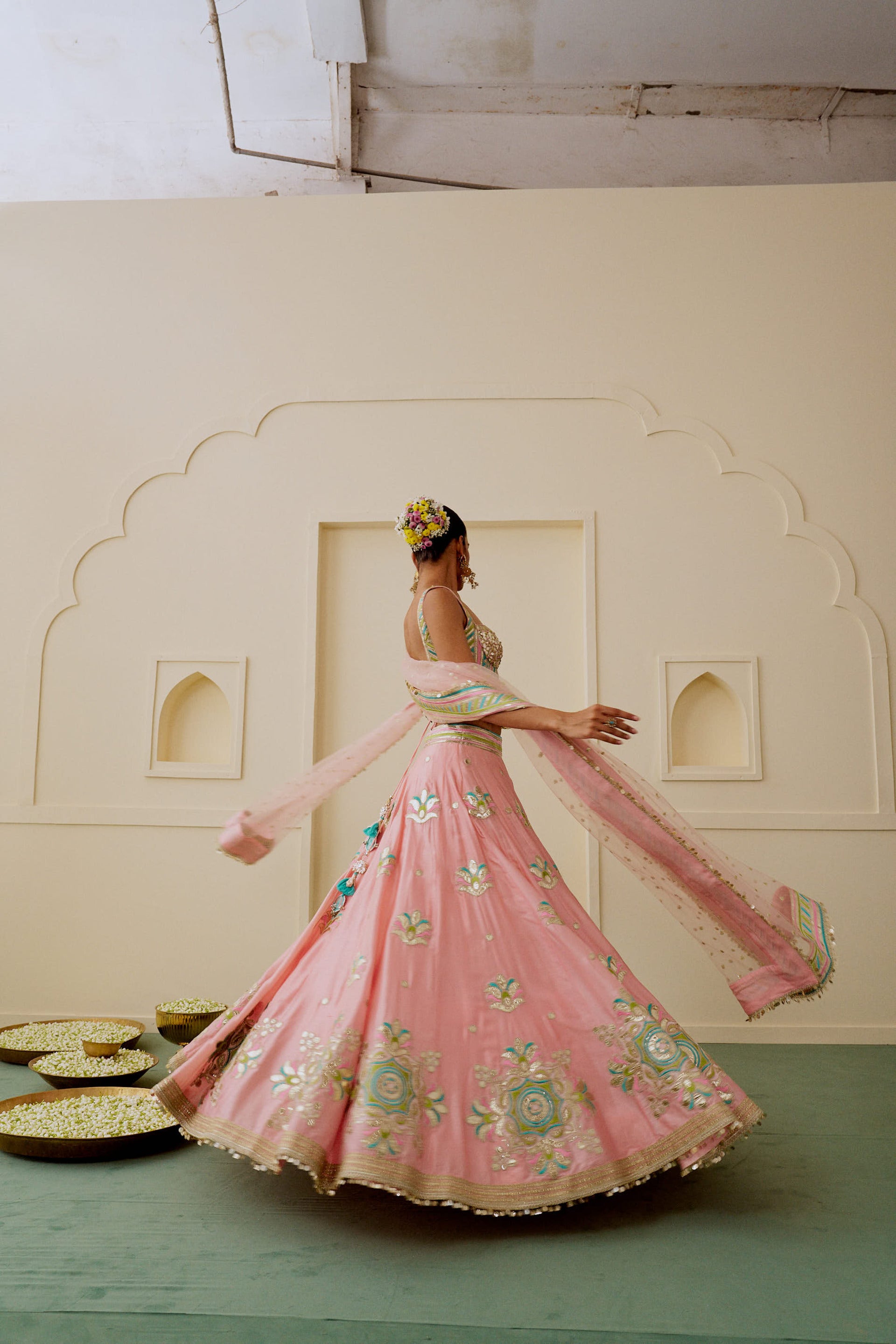 Asmira Lehenga Set - Soft Pink