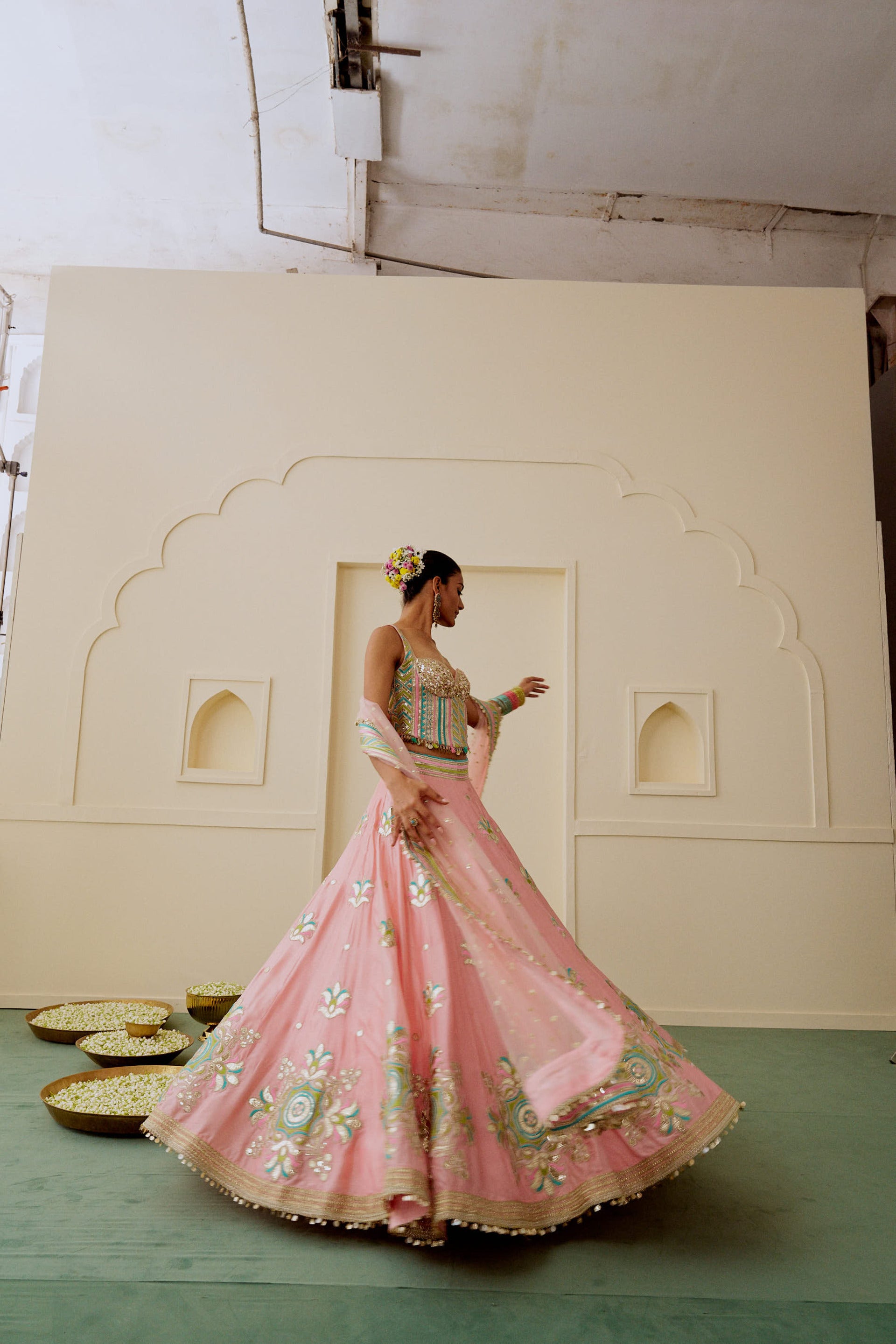 Asmira Lehenga Set - Soft Pink