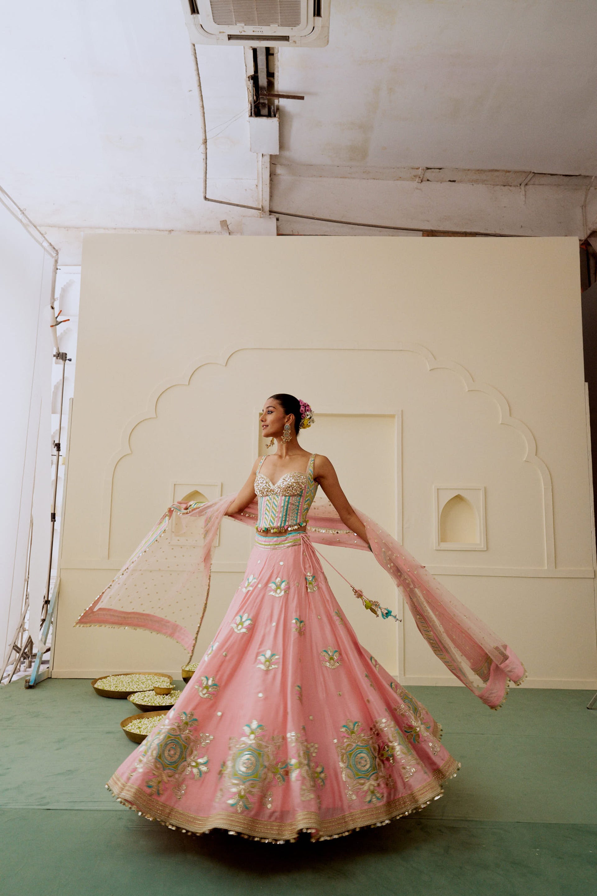 Asmira Lehenga Set - Soft Pink