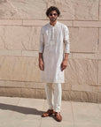 Ivory Geometric Kurta Set