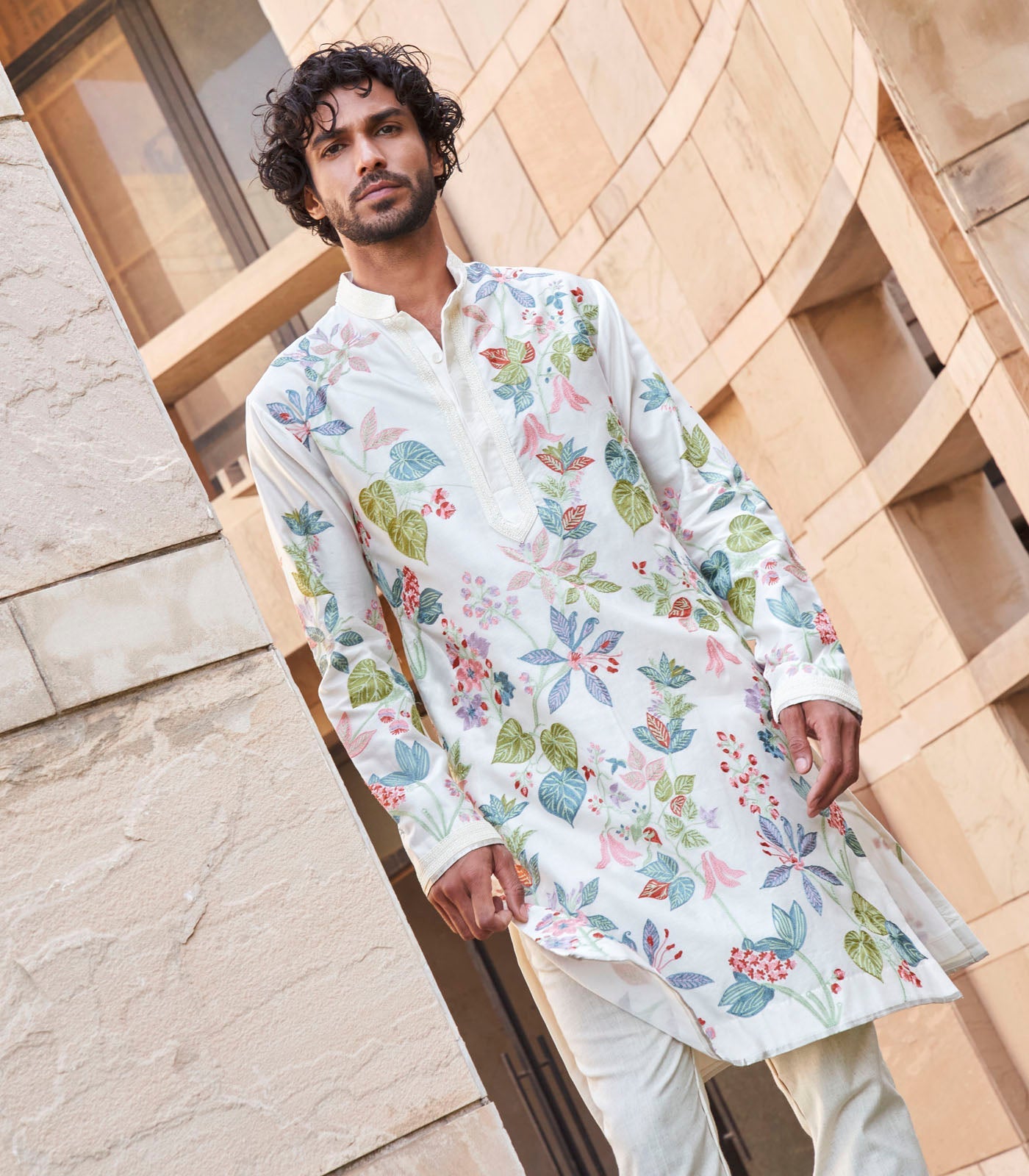 Tropical Flora Kurta Set